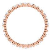 14K Rose 1/2 CTW Natural Diamond Eternity Band Size 6